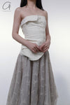 Marc Le Bihan lace embroidered skirt 2596 series plant dyeing France MLB-2596-ZZHUI PEARL GREY pearl gray lace embroidery